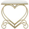 Mauro Ferretti taburete corazón 50x37.5x51.5 cm oro crema