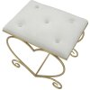 Mauro Ferretti taburete corazón 50x37.5x51.5 cm oro crema