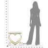 Mauro Ferretti taburete corazón 50x37.5x51.5 cm oro crema