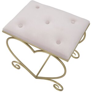 Mauro Ferretti taburete corazón 50x37.5x51.5 cm oro rosa
