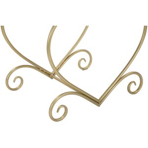 Mauro Ferretti taburete corazón 50x37.5x51.5 cm oro rosa
