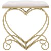 Mauro Ferretti taburete corazón 50x37.5x51.5 cm oro rosa