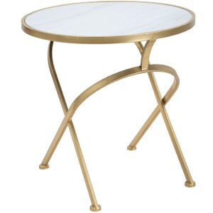 Mesa auxiliar Mauro Ferretti Glam Mat Ø 50,5x50 cm oro