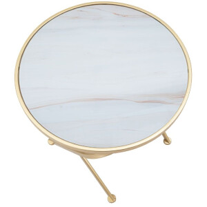 Mesa auxiliar Mauro Ferretti Glam Mat Ø 50,5x50 cm oro