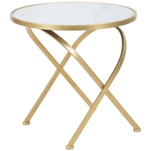 Mesa auxiliar Mauro Ferretti Glam Mat Ø 50,5x50 cm oro