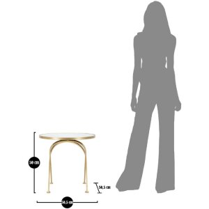 Mesa auxiliar Mauro Ferretti Glam Mat Ø 50,5x50 cm oro