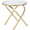 Mesa auxiliar Mauro Ferretti Glam Mat Ø 50,5x50 cm oro