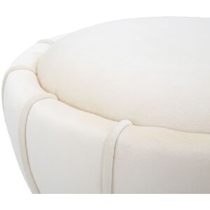 Mauro Ferretti Taburete flor Ø 40x44 cm crema oro