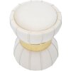 Mauro Ferretti Taburete flor Ø 40x44 cm crema oro