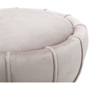 Mauro Ferretti Taburete flor Ø 40x44 cm gris oro
