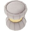 Mauro Ferretti Taburete flor Ø 40x44 cm gris oro