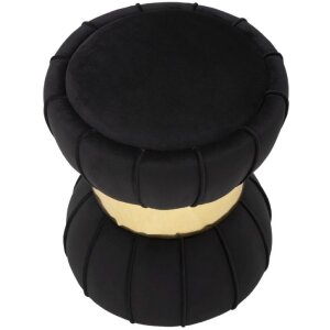 Mauro Ferretti Taburete flor Ø 40x44 cm oro negro