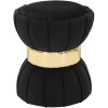 Mauro Ferretti Taburete flor Ø 40x44 cm oro negro