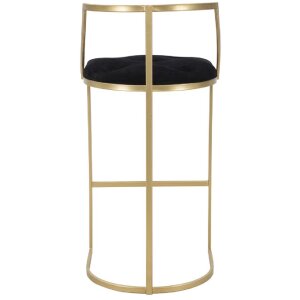 Mauro Ferretti taburete de bar Istanbul Ø 45x90 cm negro dorado