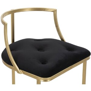 Mauro Ferretti taburete de bar Istanbul Ø 45x90 cm negro dorado