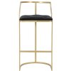Mauro Ferretti taburete de bar Istanbul Ø 45x90 cm negro dorado