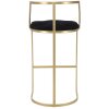 Mauro Ferretti taburete de bar Istanbul Ø 45x90 cm negro dorado