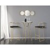 Mauro Ferretti taburete de bar Istanbul Ø 45x90 cm negro dorado
