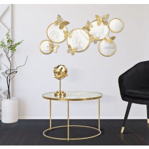 Mauro Ferretti mesa de centro mariposas Ø 60x40,5 cm oro