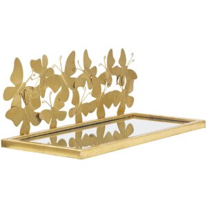 Mauro Ferretti estantería de pared mariposas juego de 2 43x19.2x16.5 cm oro