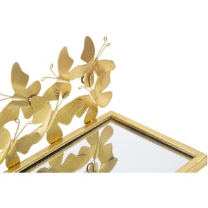 Mauro Ferretti estantería de pared mariposas juego de 2 43x19.2x16.5 cm oro