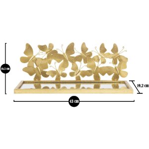 Mauro Ferretti estantería de pared mariposas juego de 2 43x19.2x16.5 cm oro