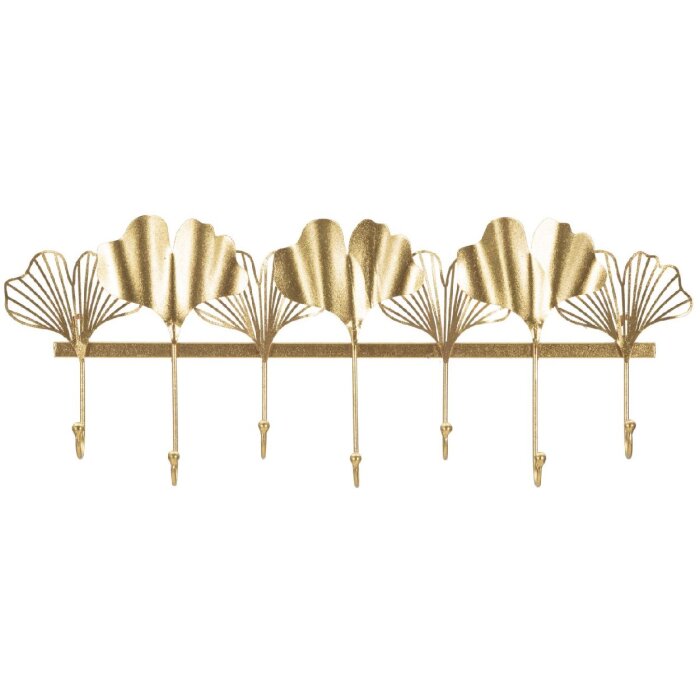 Mauro Ferretti perchero de pared 7 hojas 66,2x6x26,3 cm oro