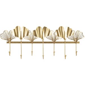 Mauro Ferretti perchero de pared 7 hojas 66,2x6x26,3 cm oro