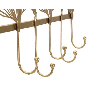 Mauro Ferretti perchero de pared 7 hojas 66,2x6x26,3 cm oro