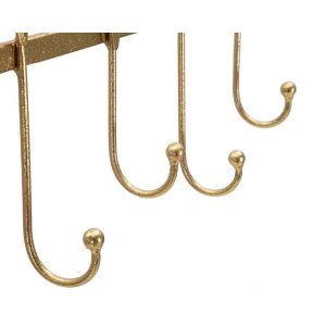 Mauro Ferretti perchero de pared 5 hojas 49,5x6x26,3 cm oro