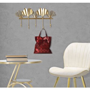 Mauro Ferretti perchero de pared 5 hojas 49,5x6x26,3 cm oro