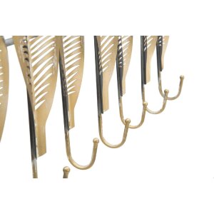 Perchero de pared Mauro Ferretti hoja larga 65x6x42,5 cm oro