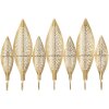 Perchero de pared Mauro Ferretti hoja larga 65x6x42,5 cm oro