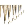 Perchero de pared Mauro Ferretti hoja larga 65x6x42,5 cm oro