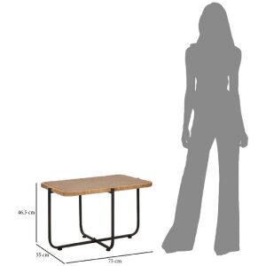 Mauro Ferretti mesa de centro Cebu 75x55x46,5 cm negro marrón