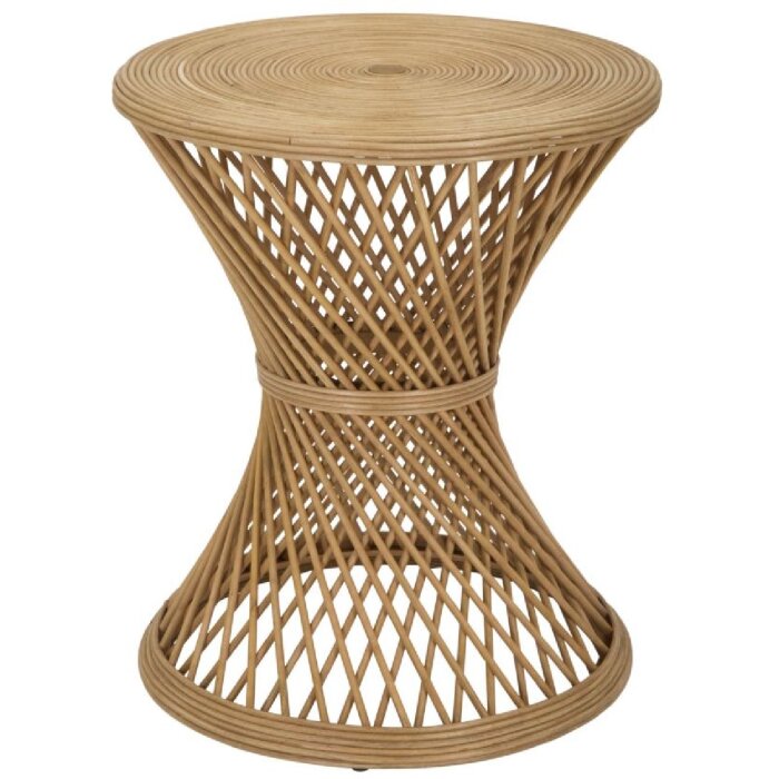 Mesa auxiliar Mauro Ferretti ratán Ø 48x56 cm natural