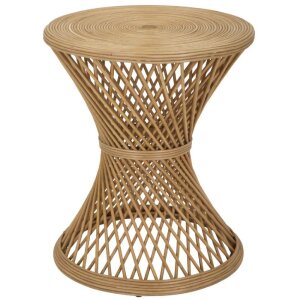 Mesa auxiliar Mauro Ferretti ratán Ø 48x56 cm natural