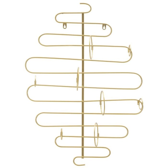 Portabotellas de pared Mauro Ferretti Alid 53x13x72 cm oro para 4 botellas