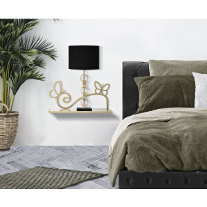 Mauro Ferretti soporte de pared juego mariposa 2 piezas 41,5x18x21 cm oro