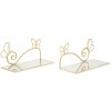 Mauro Ferretti soporte de pared juego mariposa 2 piezas 41,5x18x21 cm oro