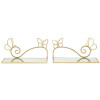 Mauro Ferretti soporte de pared juego mariposa 2 piezas 41,5x18x21 cm oro
