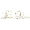 Consola de pared Mauro Ferretti juego corazones 2 piezas 41,5x18x21 cm oro