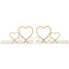 Consola de pared Mauro Ferretti juego corazones 2 piezas 41,5x18x21 cm oro