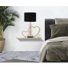 Consola de pared Mauro Ferretti juego corazones 2 piezas 41,5x18x21 cm oro