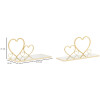 Consola de pared Mauro Ferretti juego corazones 2 piezas 41,5x18x21 cm oro