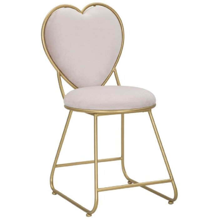 Mauro Ferretti silla corazón 37x47x80 cm oro rosa
