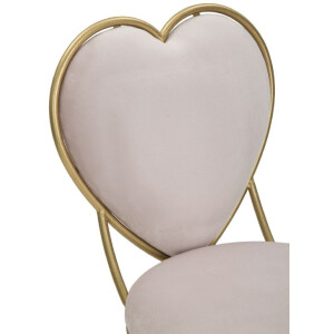 Mauro Ferretti silla corazón 37x47x80 cm oro rosa