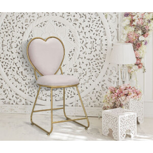 Mauro Ferretti silla corazón 37x47x80 cm oro rosa