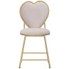 Mauro Ferretti silla corazón 37x47x80 cm oro rosa