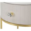 Mauro Ferretti mesita de noche Montpellier Ø 42x48 cm oro crema blanco
